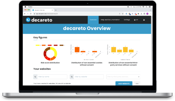 decareto websitescan websitescan privacy compliance decareto